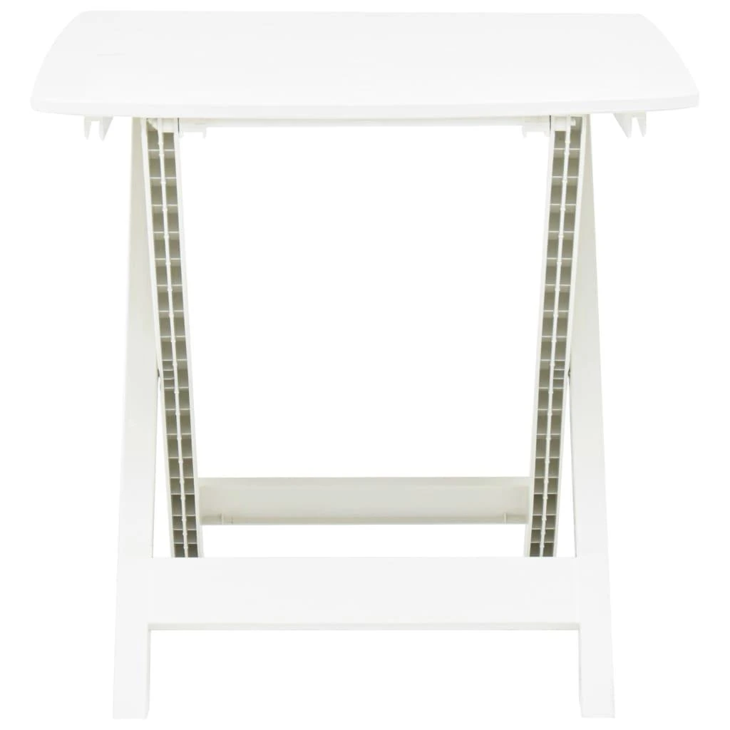 Sulankstomas sodo stalas, baltos spalvos, 79x72x70cm, plastikas