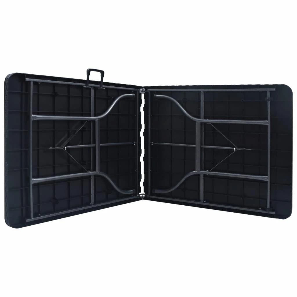 Sulankstomas sodo stalas, juodas, 180x75x72cm, HDPE