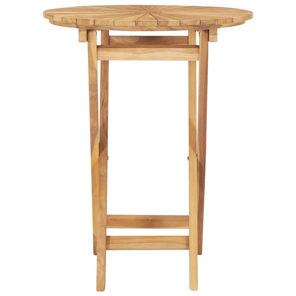Sulankstomas sodo stalas, tikmedžio masyvas, 60cm skersmens