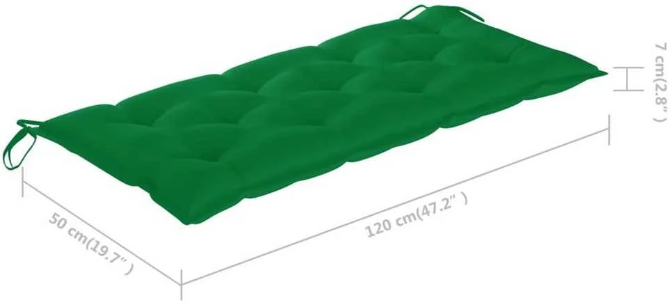 Sulankstomas sodo suoliukas su pagalvėle, 118cm, bambukas