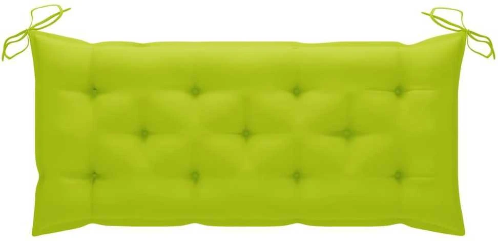 Sulankstomas sodo suoliukas su pagalvėle, 118cm, bambukas