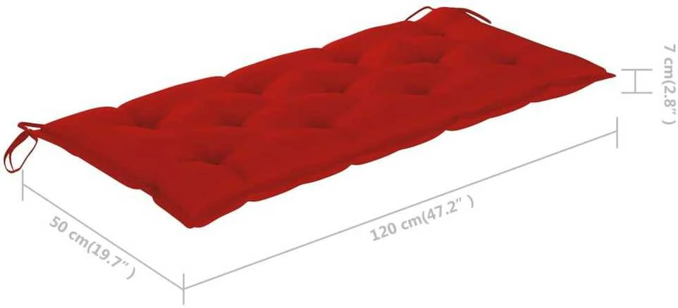 Sulankstomas sodo suoliukas su pagalvėle, 118cm, bambukas