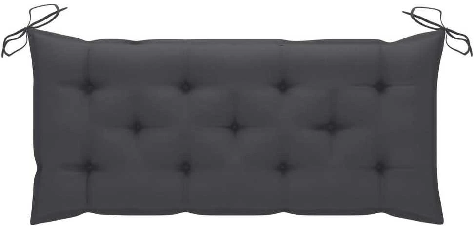 Sulankstomas sodo suoliukas su pagalvėle, 118cm, bambukas