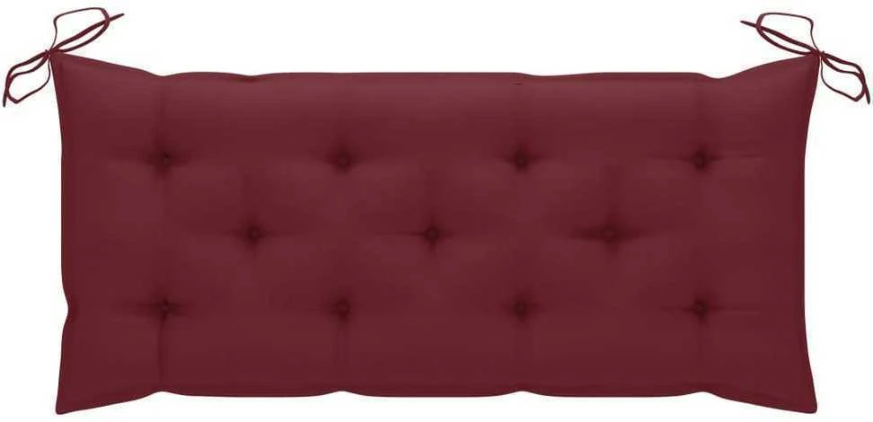 Sulankstomas sodo suoliukas su pagalvėle, 118cm, bambukas