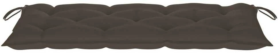 Sulankstomas sodo suoliukas su pagalvėle, 118cm, bambukas
