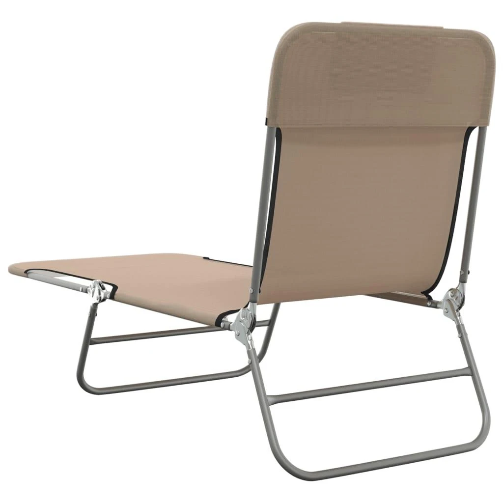 Sofa Sulankstomi saulės gultai, 2vnt., taupe, tekstilenas ir plienas