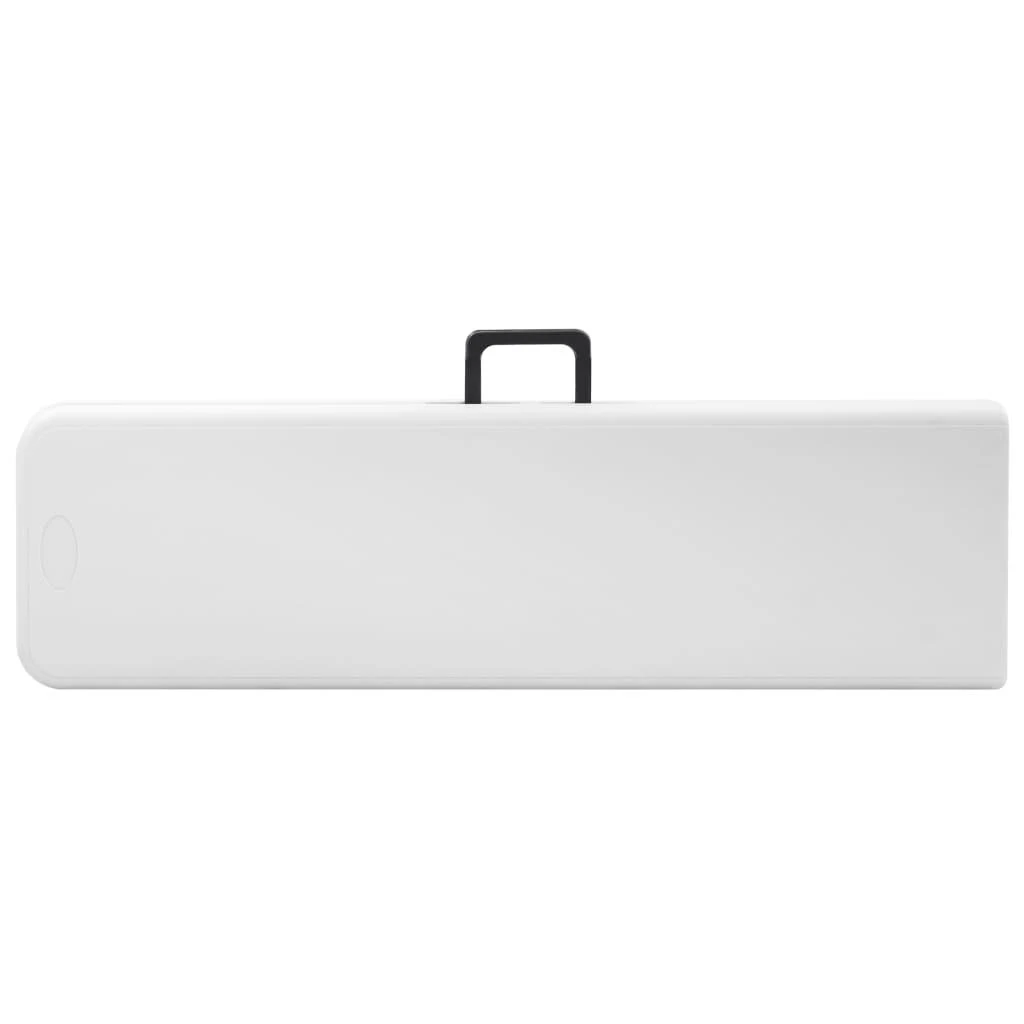 Sulankstomi sodo suoliukai, 2vnt., baltos spalvos, 180cm, HDPE