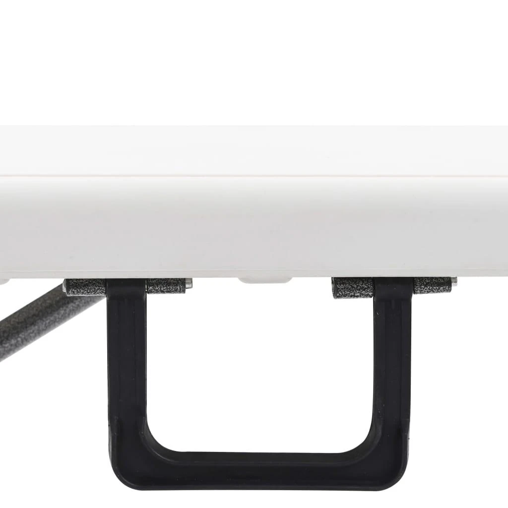 Sulankstomi sodo suoliukai, 2vnt., baltos spalvos, 180cm, HDPE