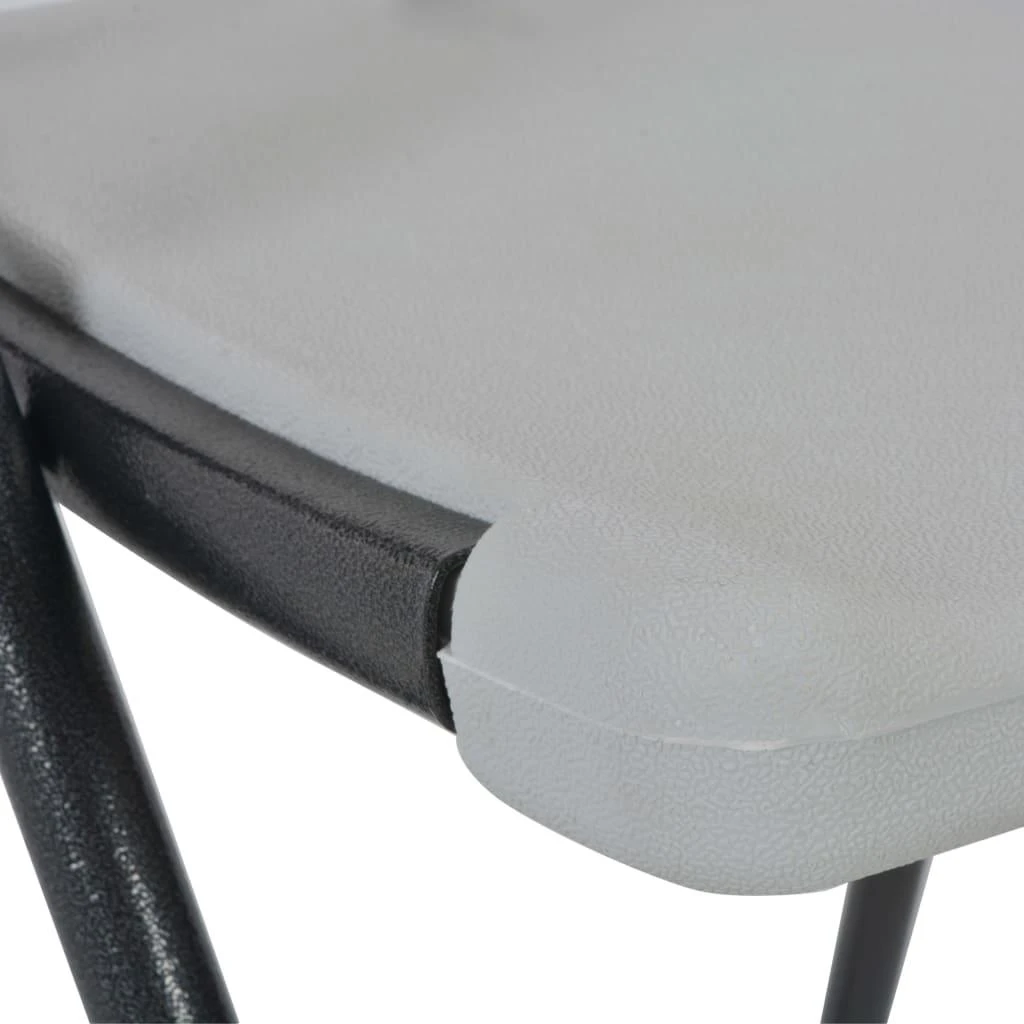 Sulankstomos baro kėdės, 2 vnt., baltos, HDPE ir plienas