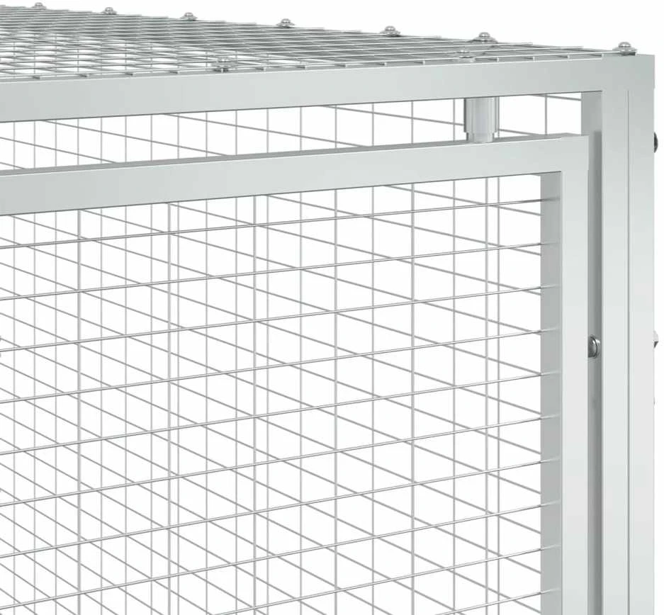 Šuns narvas su aptvaru, antracito, 197x396x110cm, plienas