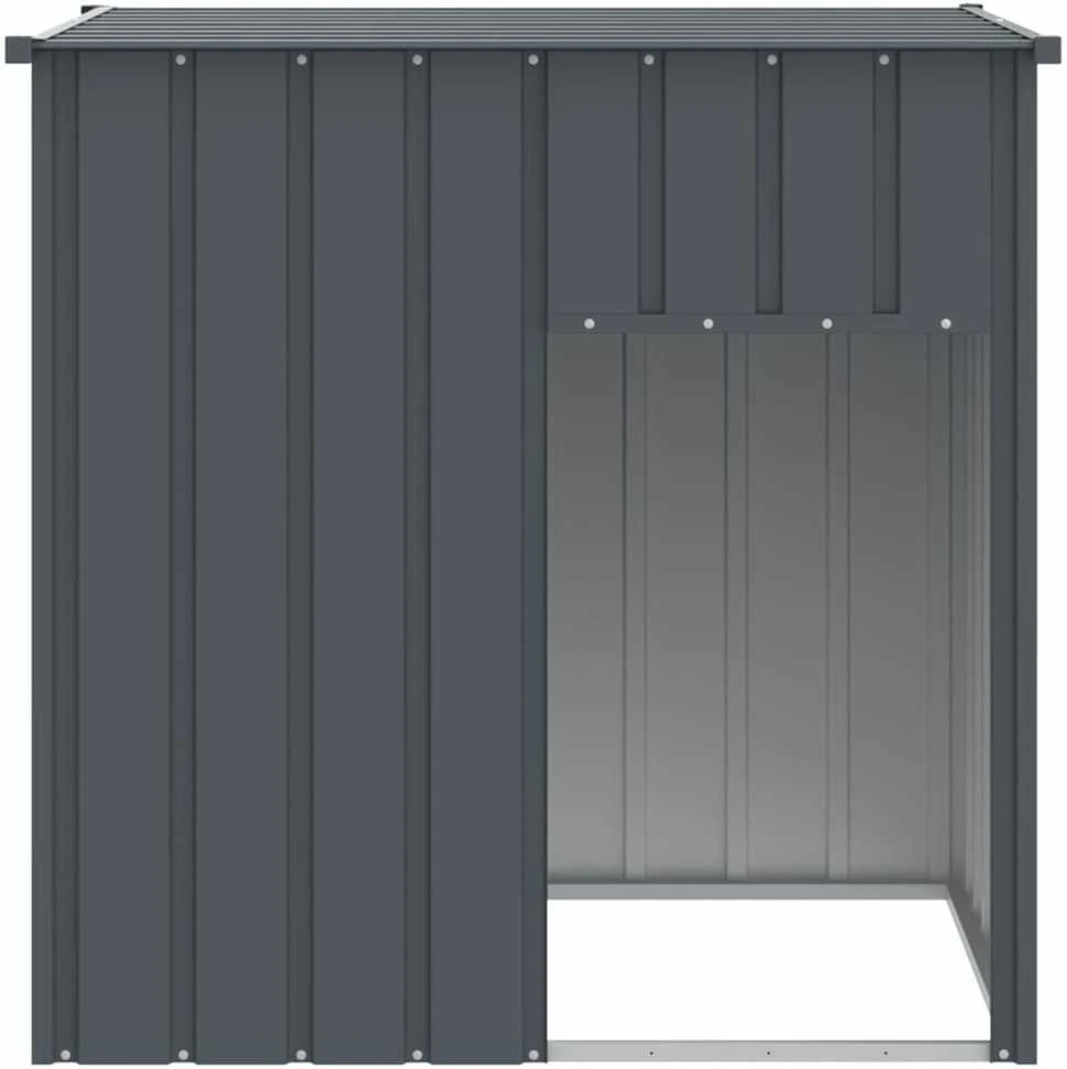Šuns narvas su stogu, antracito, 110x103x109cm, plienas