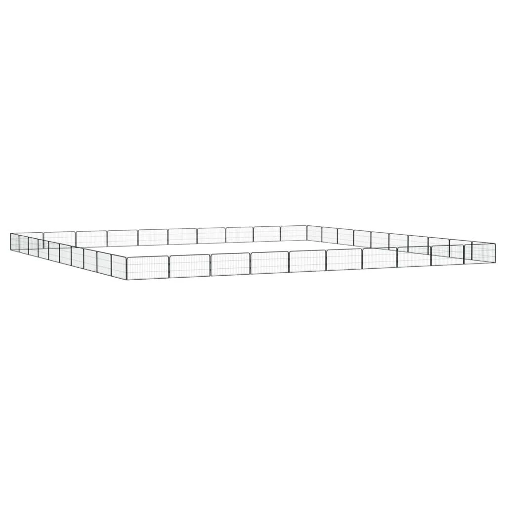 Šunų aptvaras, 40 segmentų, juodas, 100x50cm, plienas