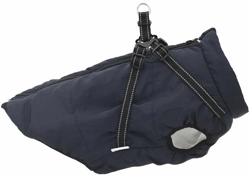 Šunų kailis su diržais, atsparus vandeniui, mėlynas, 3XL