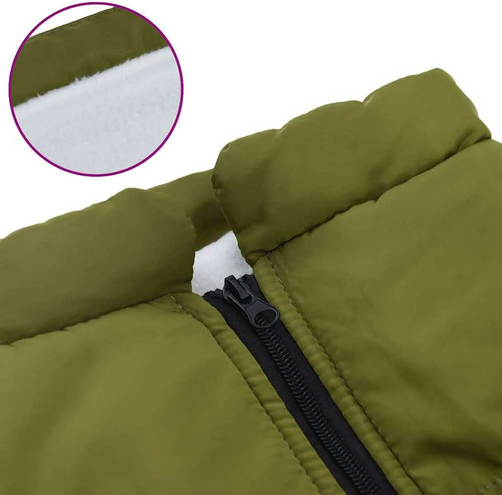 Šunų kailis su diržais, atsparus vandeniui, žalias, 5XL