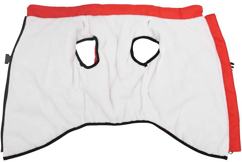 Šunų kailis su diržais, atsparus vandeniui, raudonas, 3XL