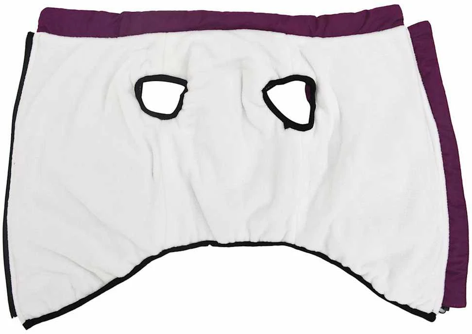 Šunų kailis su diržais, atsparus vandeniui, violetinis, 4XL