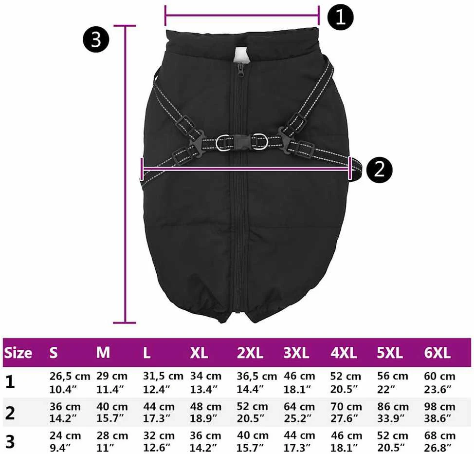 Šunų kailis su diržais, atsparus vandeniui, juodas, 4XL
