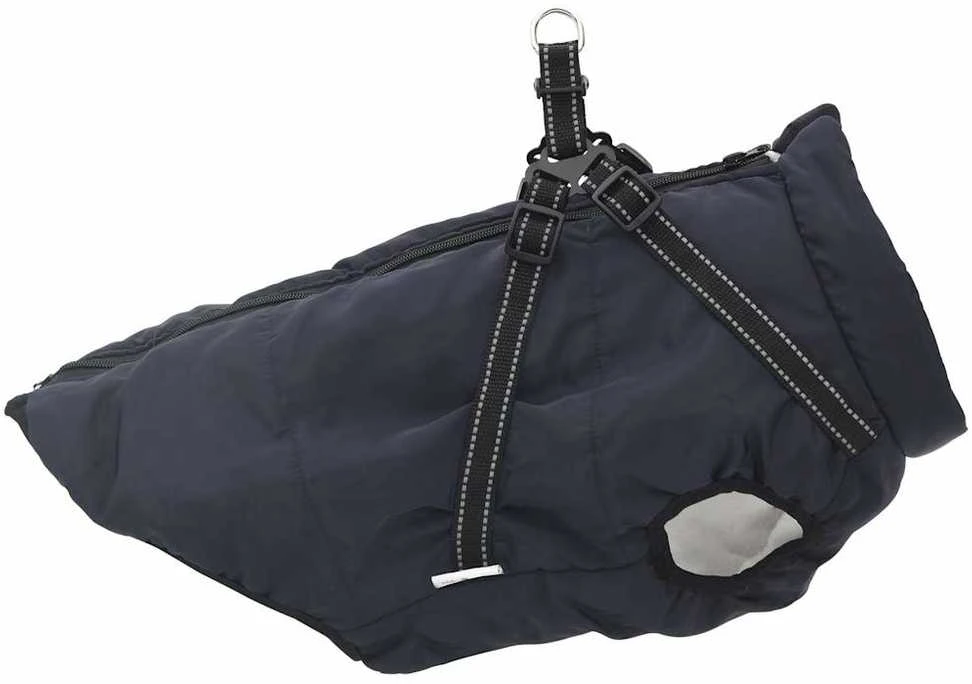 Šunų kailis su diržais, atsparus vandeniui, mėlynas, 4XL