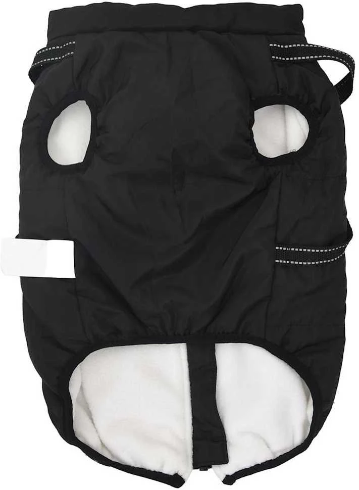 Šunų kailis su diržais, atsparus vandeniui, juodas , 6XL