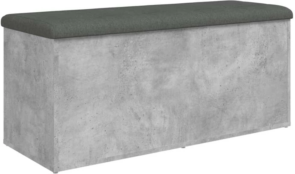 Suoliukas-daiktadėžė, betono, 102x42x45cm, apdirbta mediena