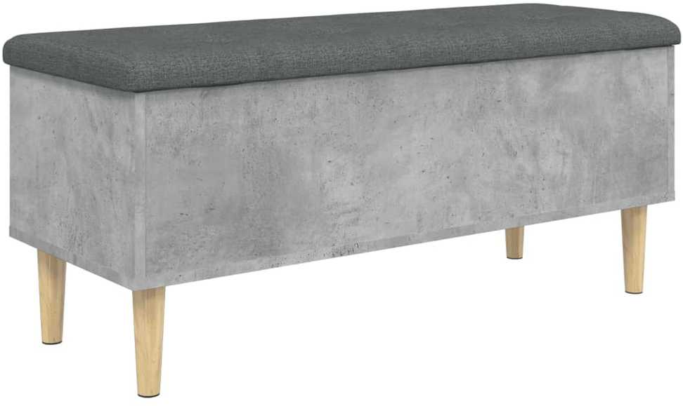 Suoliukas-daiktadėžė, betono, 102x42x46cm, apdirbta mediena