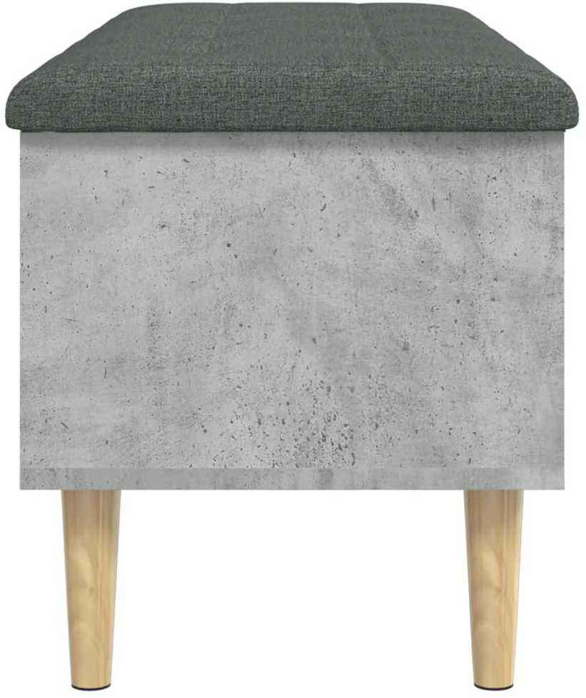 Suoliukas-daiktadėžė, betono, 102x42x46cm, apdirbta mediena