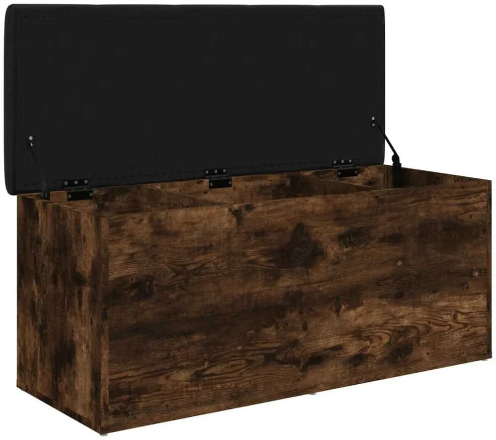 Suoliukas-daiktadėžė, dūminis, 102x42x45cm, apdirbta mediena