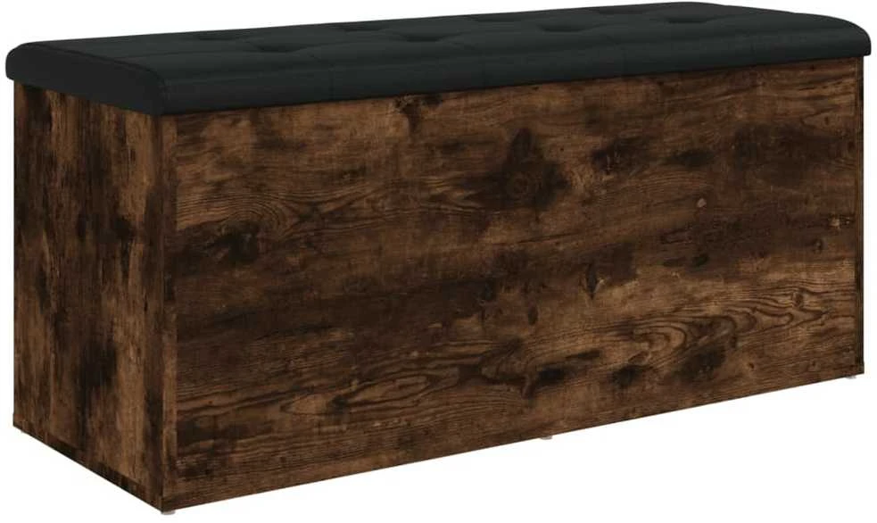 Suoliukas-daiktadėžė, dūminis, 102x42x45cm, apdirbta mediena