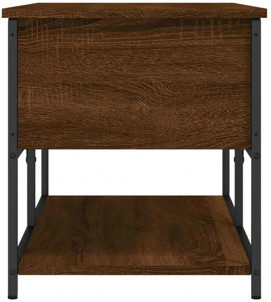 Suoliukas-daiktadėžė, rudas, 100x42,5x47cm, apdirbta mediena