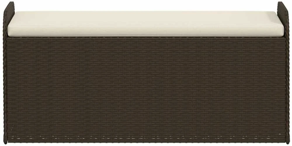 Suoliukas-daiktadėžė, rudas, 115x51x52cm, poliratanas