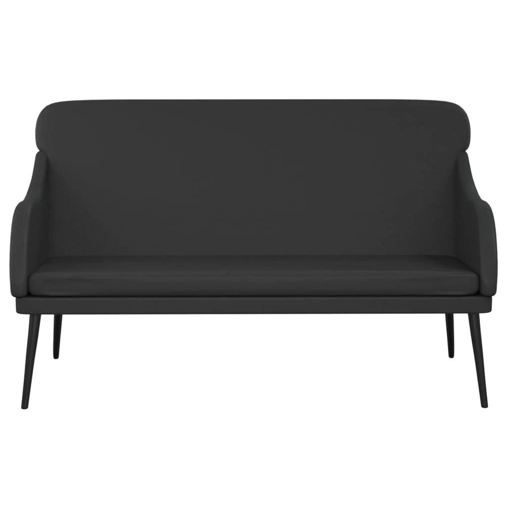 Sofa Suoliukas, juodos spalvos, 110x76x80cm, dirbtinė oda