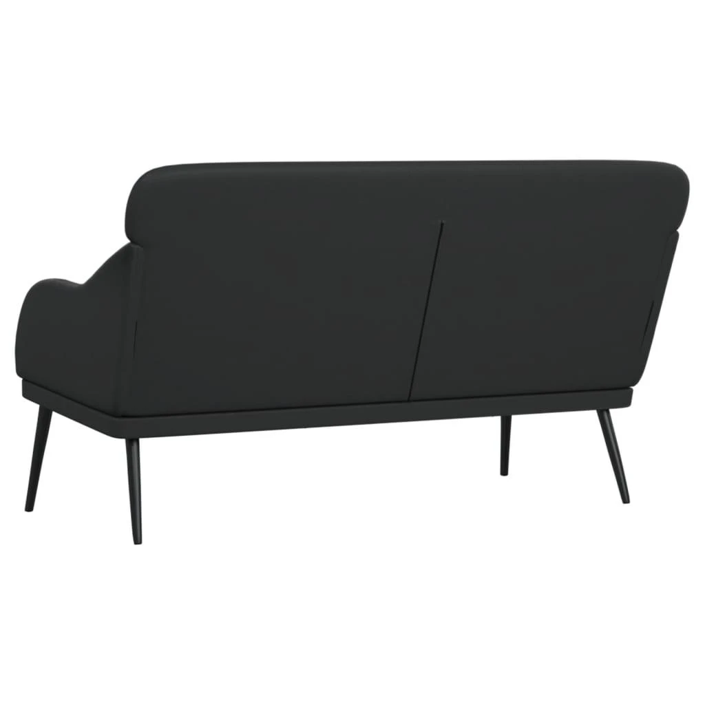 Sofa Suoliukas, juodos spalvos, 110x76x80cm, dirbtinė oda