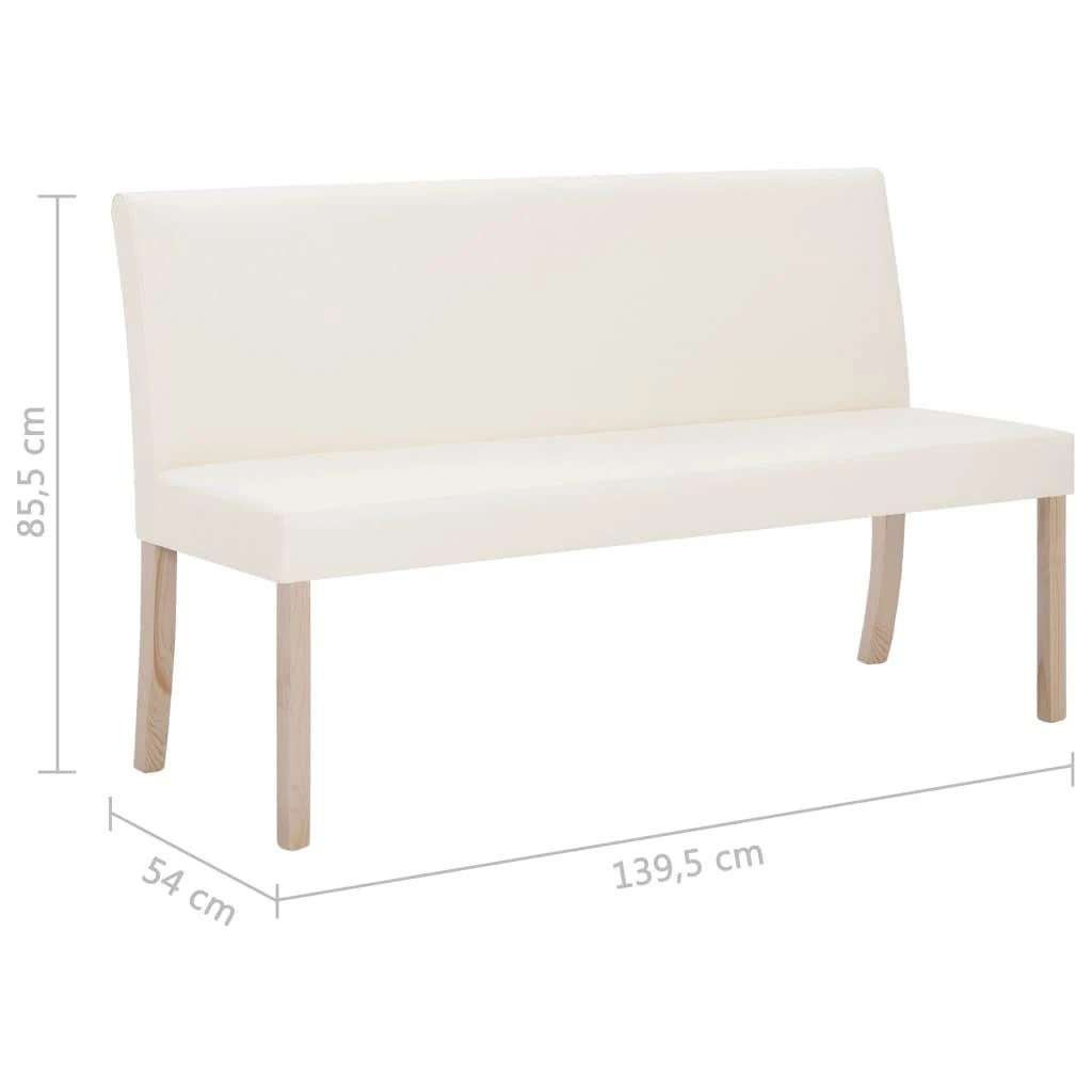 Suoliukas, kreminės sp., 139,5cm, dirbtinė oda
