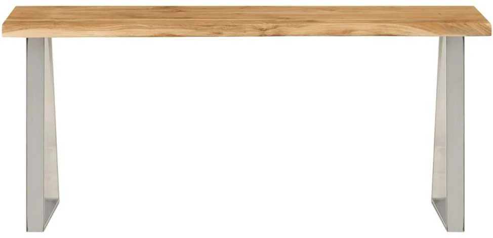 Suoliukas su gyvu kraštu, 105cm, akacijos medienos masyvas
