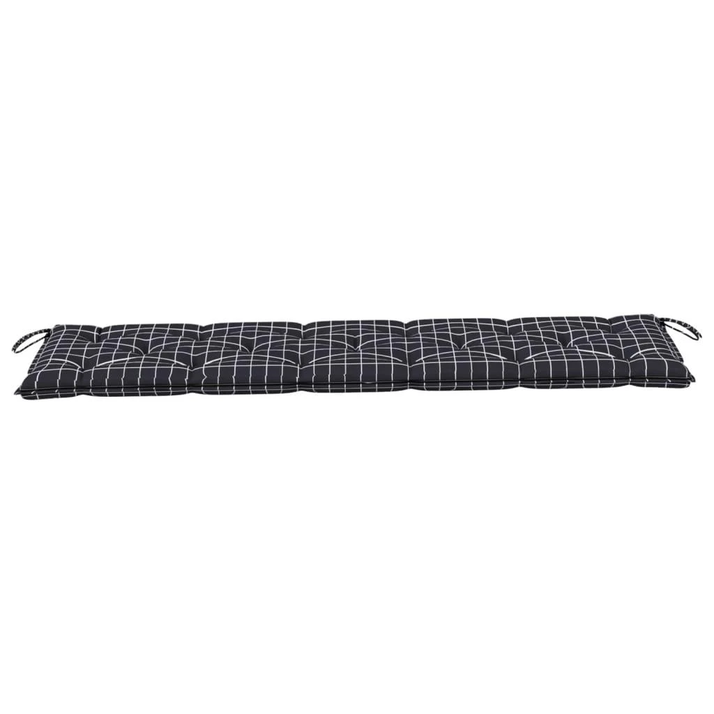 Sodo suoliuko pagalvėlė, juoda, 180x50x7cm, audinys, languota
