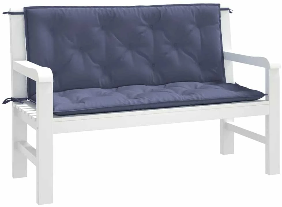 suoliuko pagalvėlės, 2vnt., tamsiai mėlyna, 120x50x7cm, audinys