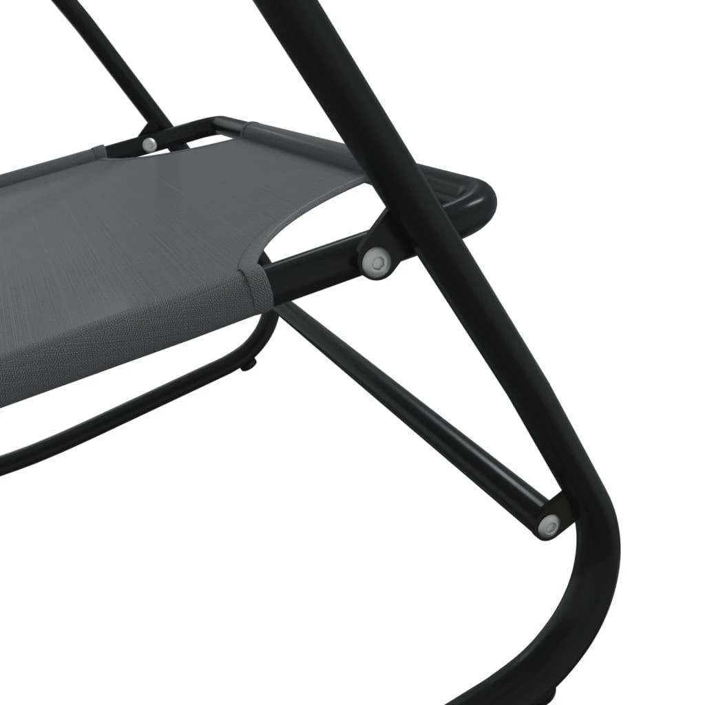 Sofa Supami saulės gultai, 2vnt., pilki, plienas ir tekstilenas