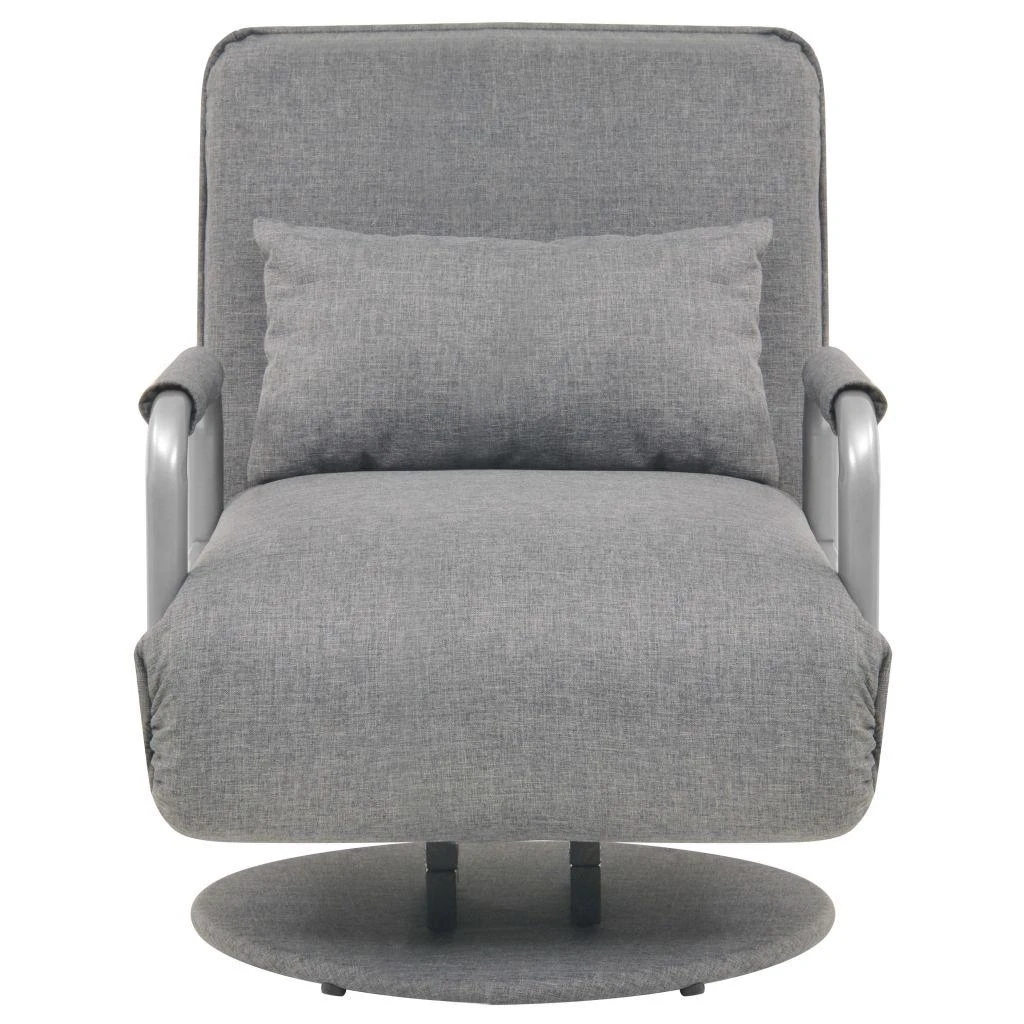 Supamoji kėdė ir sofa-lova, šviesiai pilka, audinys
