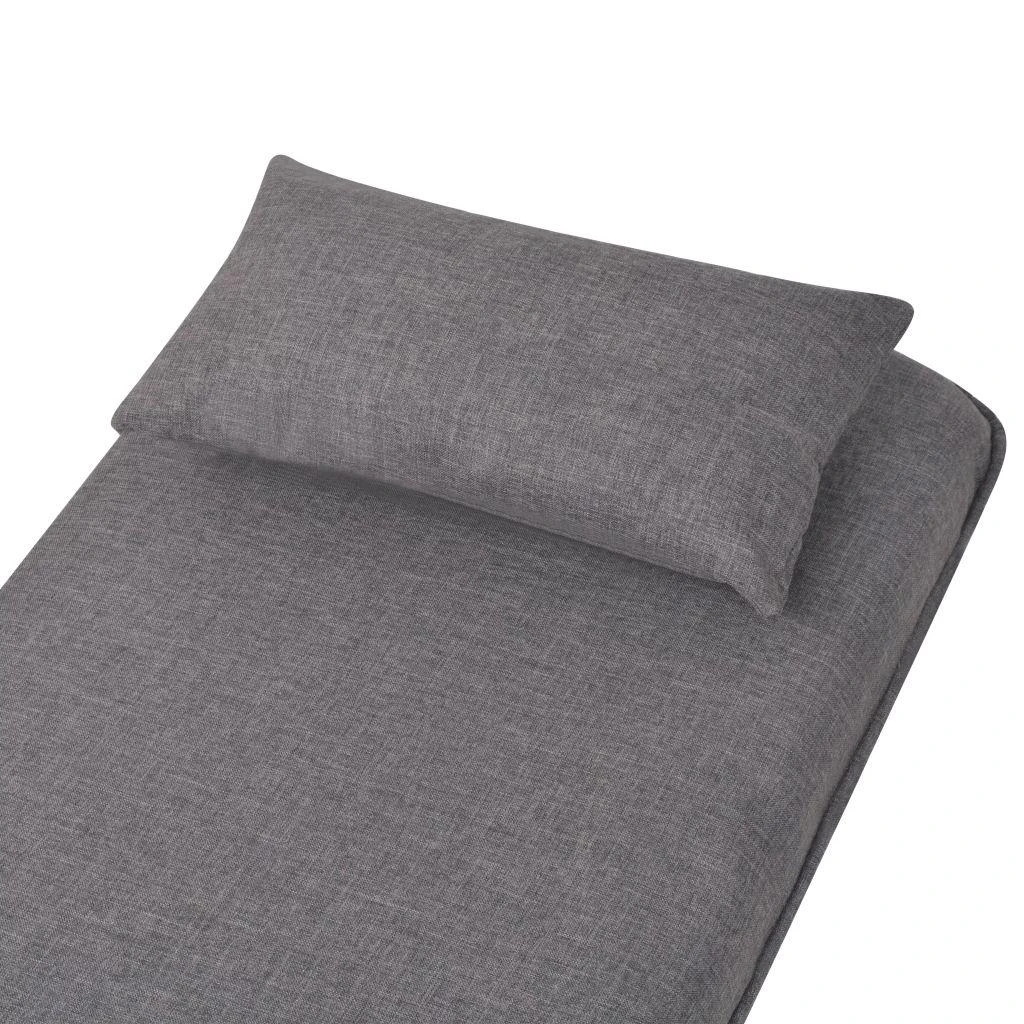 Supamoji kėdė ir sofa-lova, tamsiai pilka, audinys