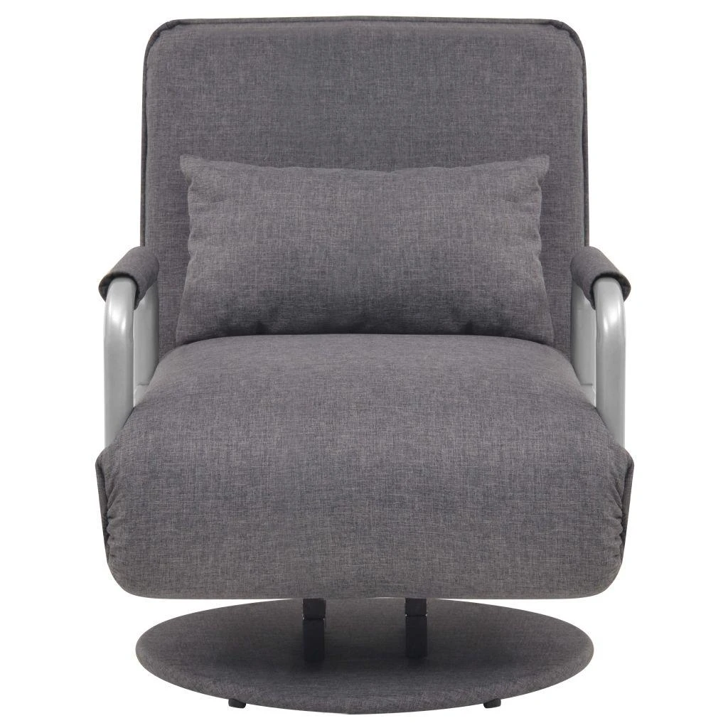 Supamoji kėdė ir sofa-lova, tamsiai pilka, audinys