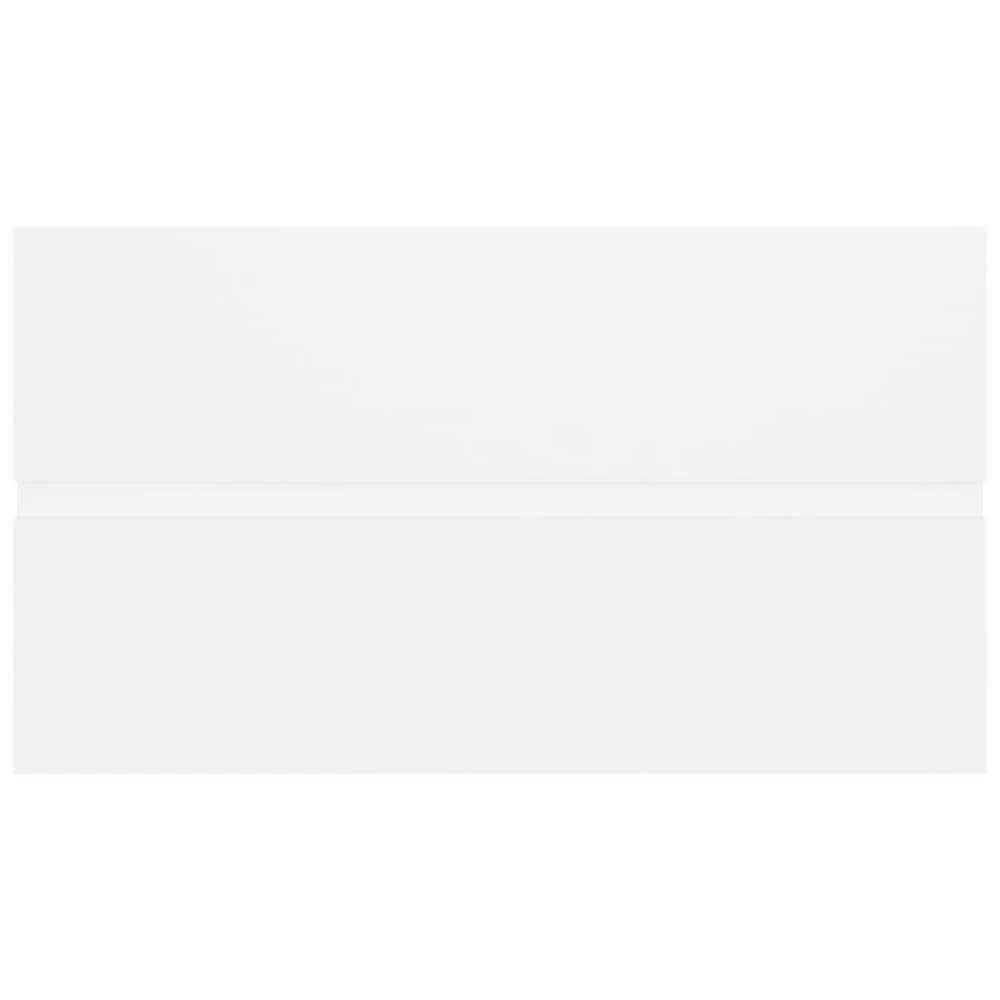 Praustuvo spintelė su įmontuotu praustuvu, balta, MDP