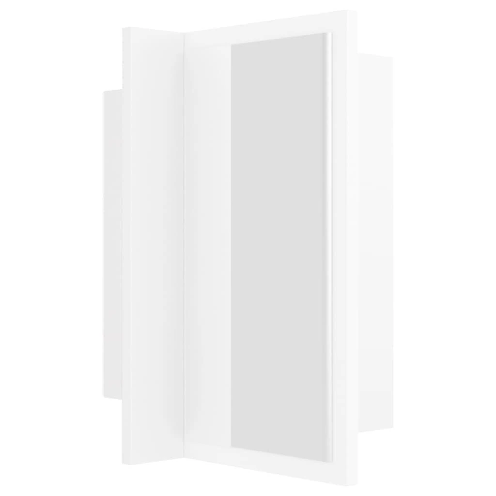 Veidrodinė vonios spintelė su LED, balta, 40x12x45cm, akrilas