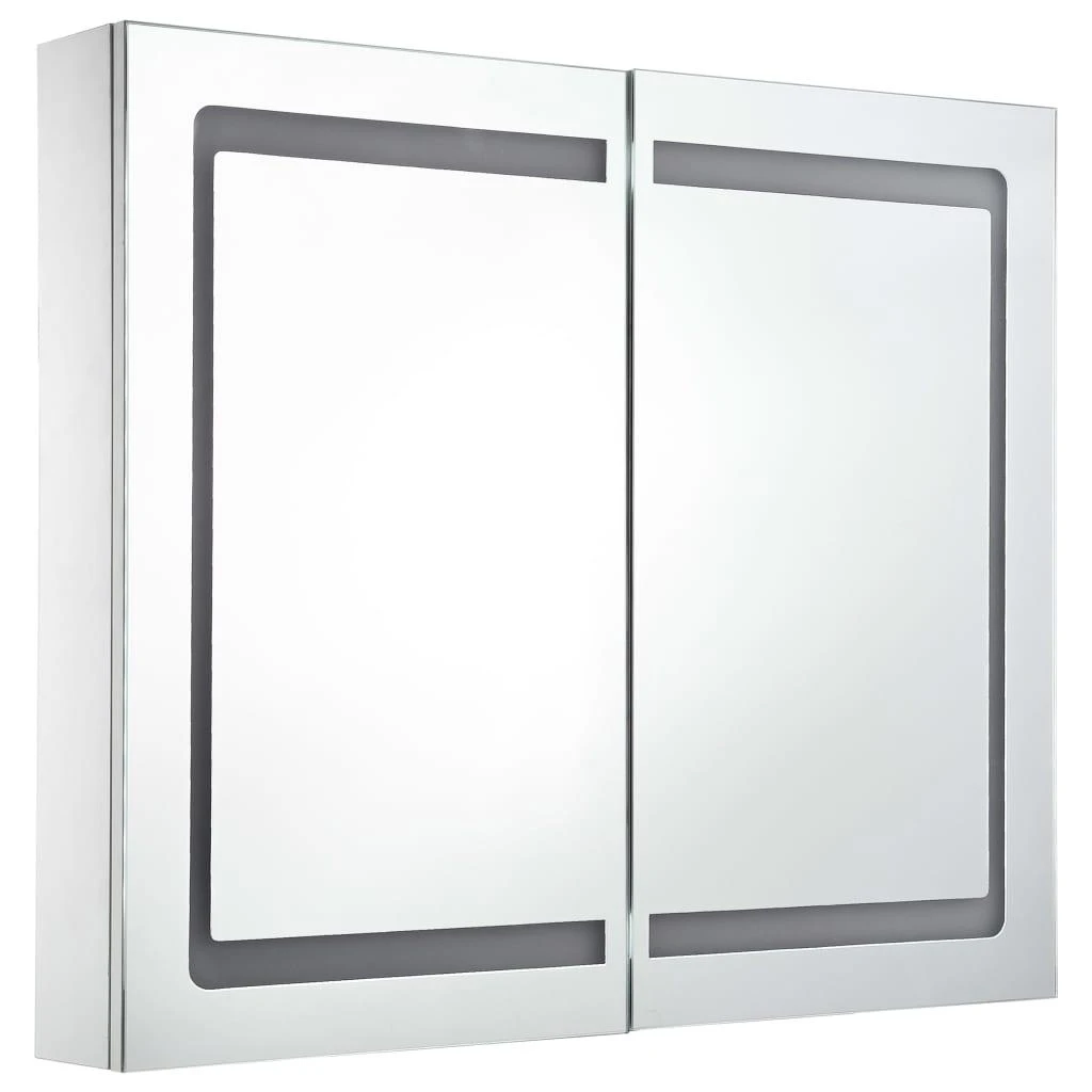 Veidrodinė vonios spintelė su LED apšvietimu, 80x12,2x68cm