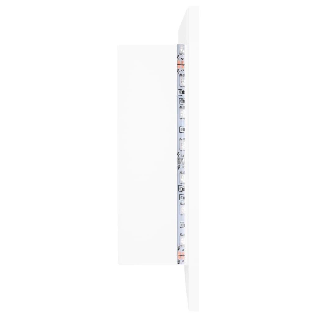 Veidrodinė vonios spintelė su LED, balta, 100x12x45cm, akrilas