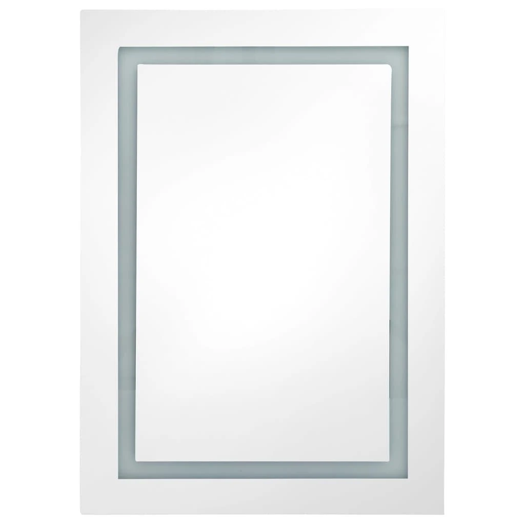 Veidrodinė vonios spintelė su LED apšvietimu, pilka, 50x13x70cm