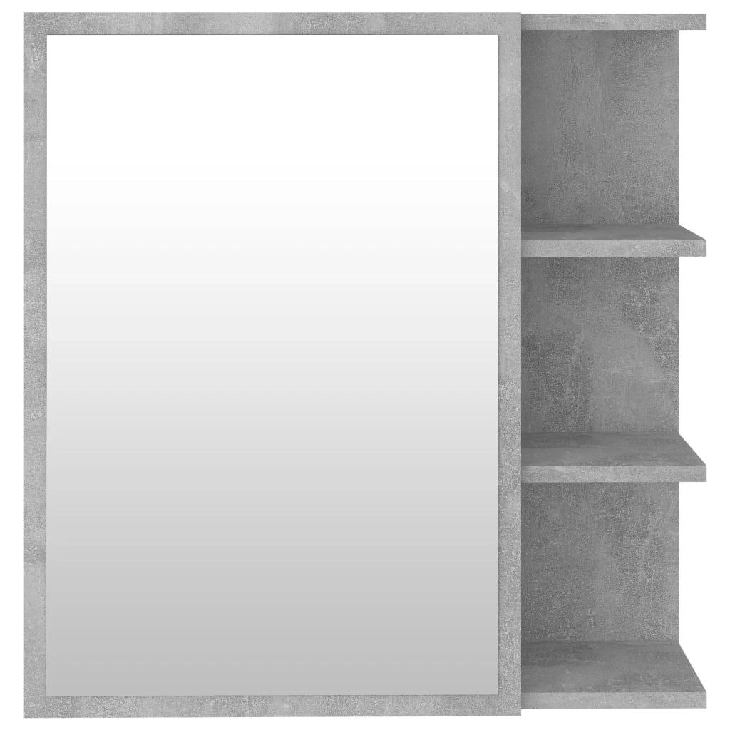 Veidrodinė vonios spintelė, betono, 62,5x20,5x64cm, mediena