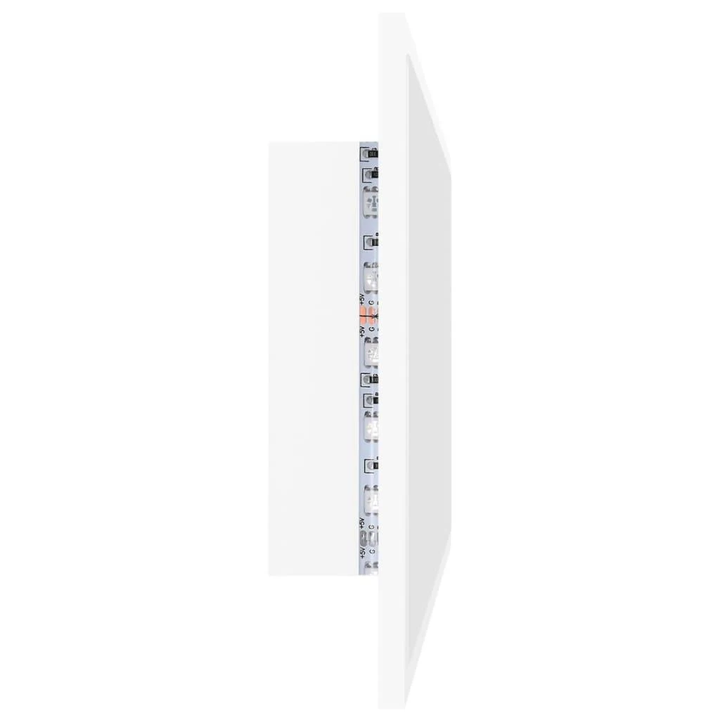 Vonios kambario LED veidrodis, baltas, 80x8,5x37cm, akrilas