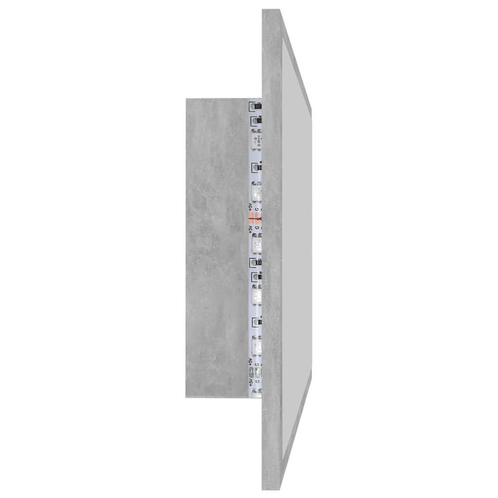 Vonios kambario LED veidrodis, betono, 80x8,5x37cm, akrilas