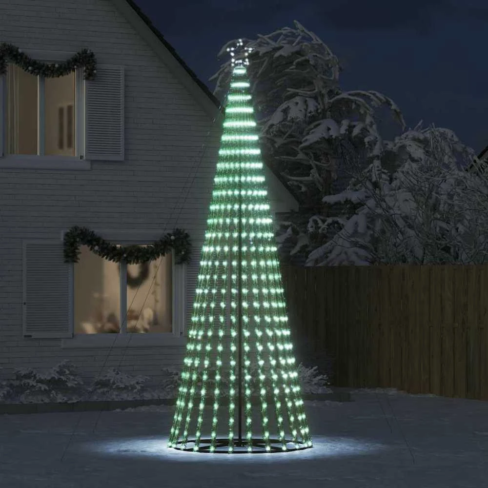 LED Kalėdų eglutė 1028 LEDs Šalta Balta 403 cm