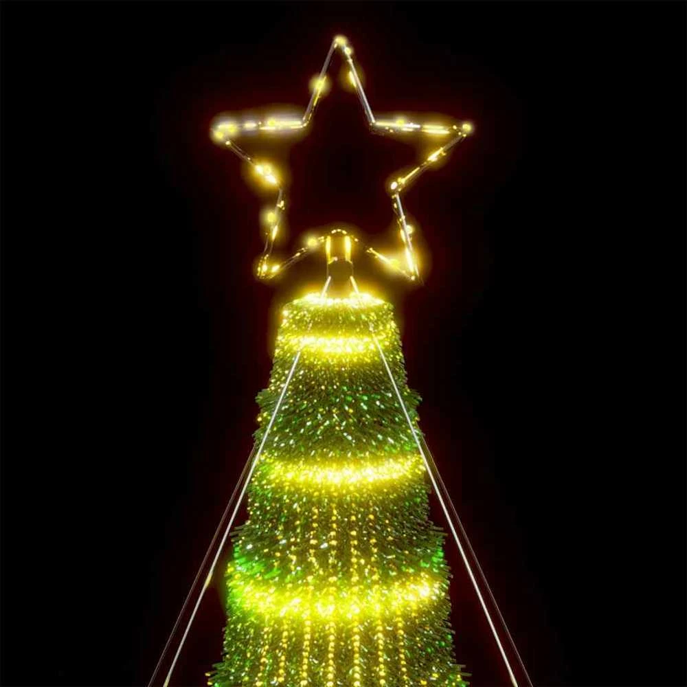 LED Kalėdų eglutė 1028 LEDs Šilta Balta 403 cm